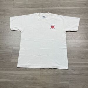 Vintage Shirt Mens Large White Coca Cola Promo 90s Buccaneer Gift Shop Florida